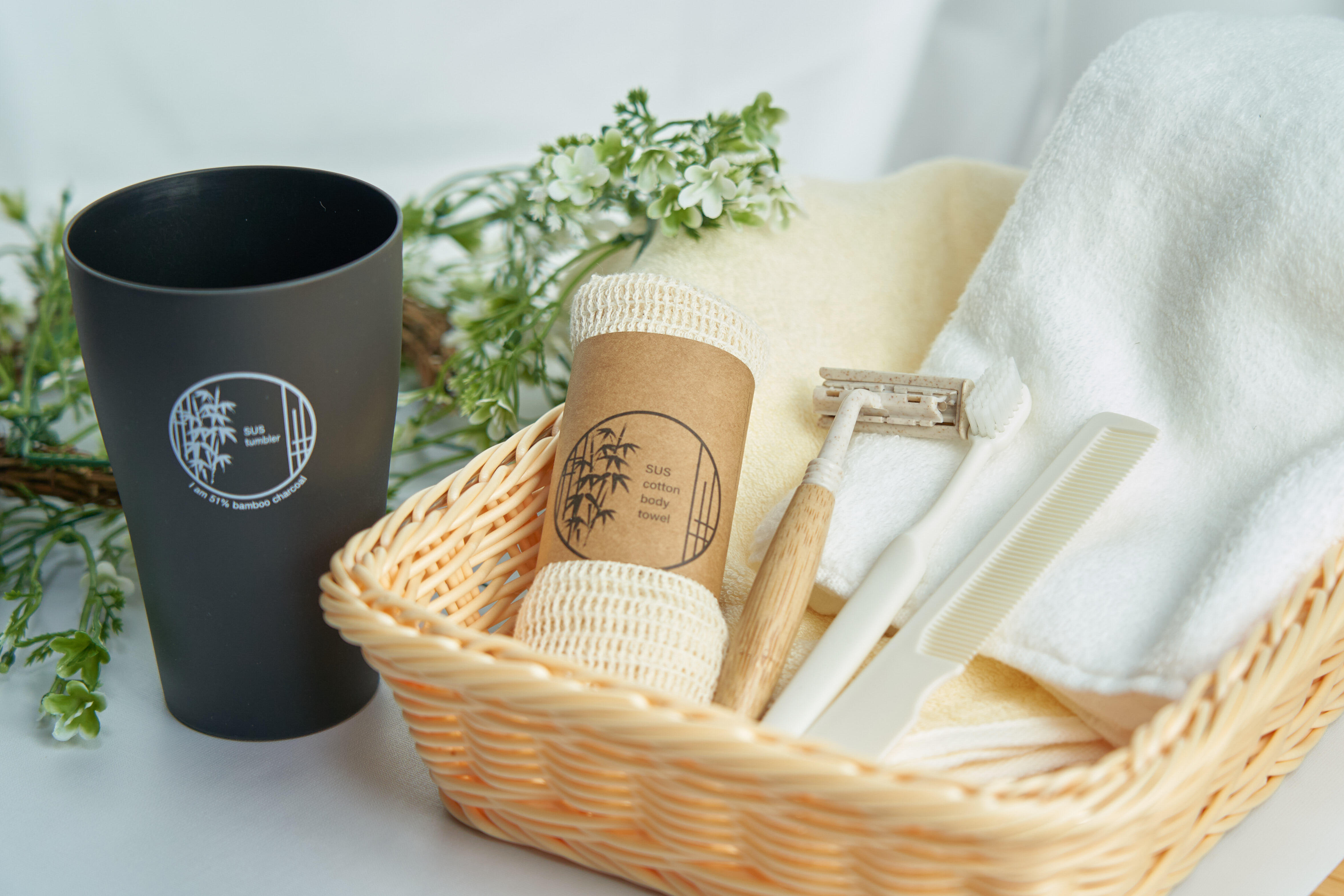 アメニティ製造・販売におけるプラスチック使用量の削減