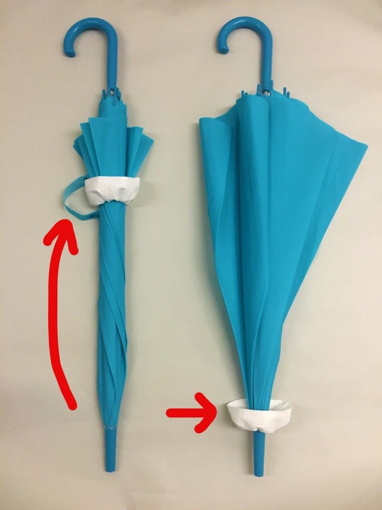 「傘ポリ袋」の大量ゴミを削減する代替品・「レインPad」の推進