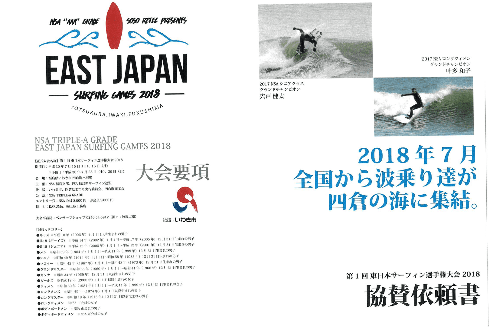 福島サーフィン連盟の活動
